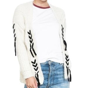 KNIT SWEATER LONG SLEEVE CARDIGAN